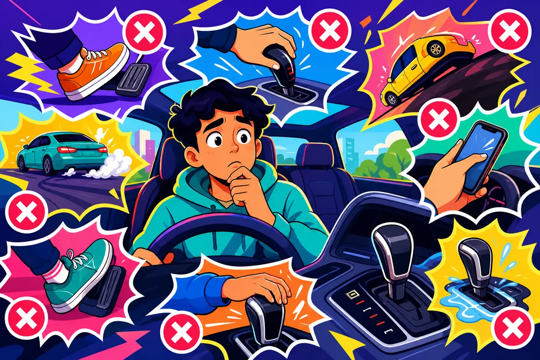 7 choses à ne pas faire lorsqu’on a une voiture à boîte automatique