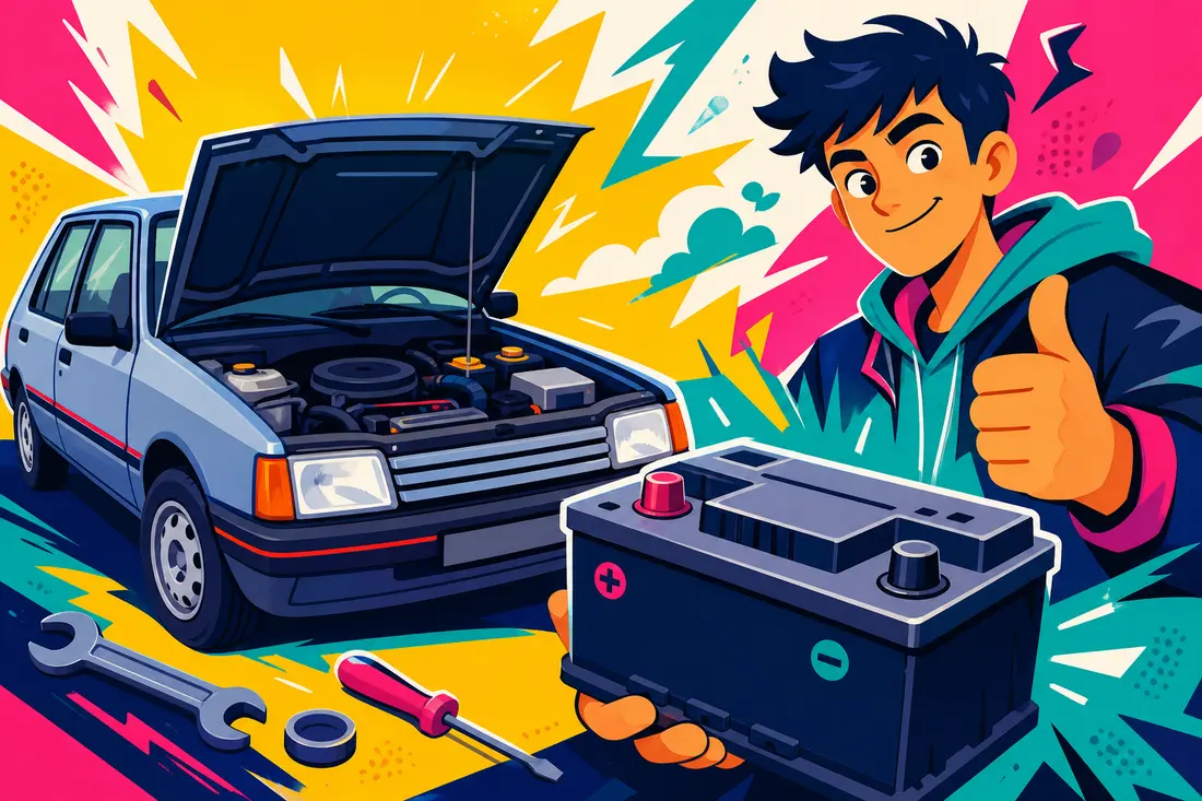 Quelles sont les performances de la batterie pour la Peugeot 205 Diesel ?