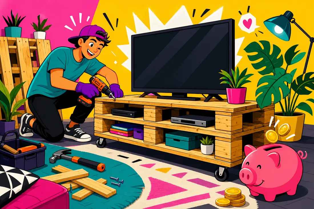 Comment fabriquer un meuble TV avec des palettes ?