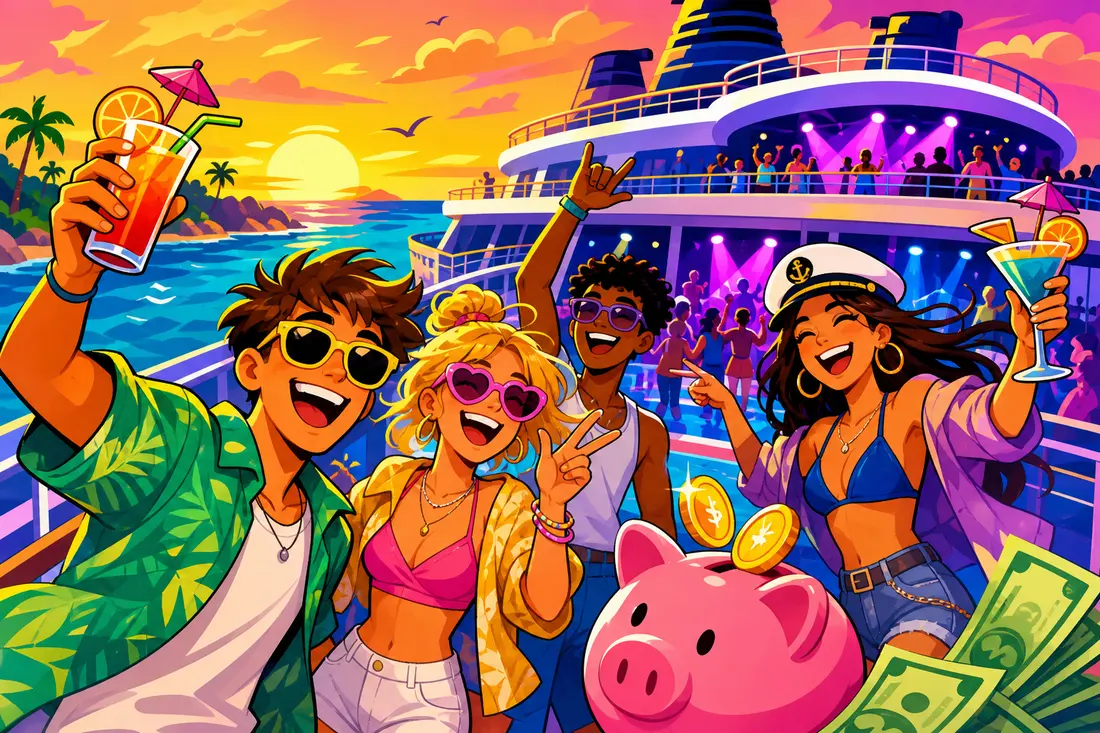 Une croisière avec bar et fêtes pour des jeunes