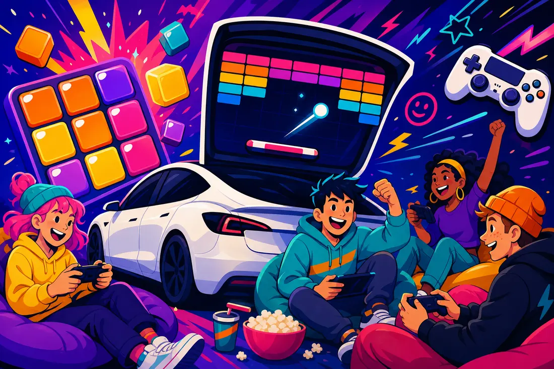 2048 et super breakout viennent s’ajouter au catalogue de jeux de Tesla