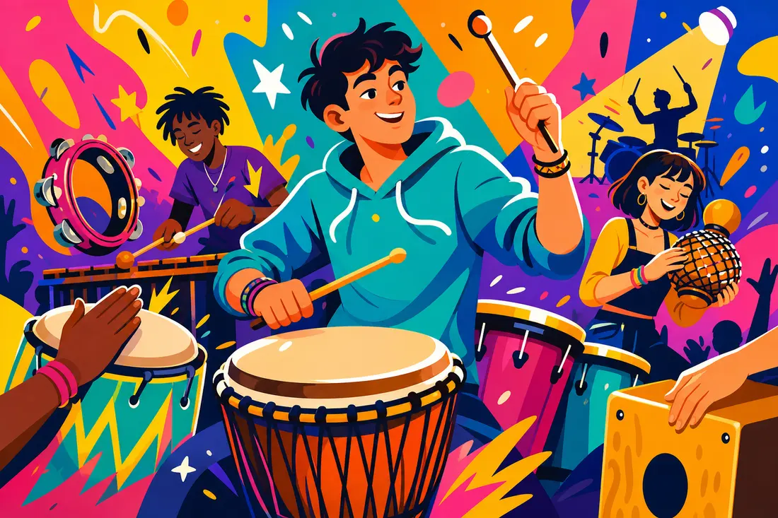 Apprendre à jouer d’un instrument de percussion